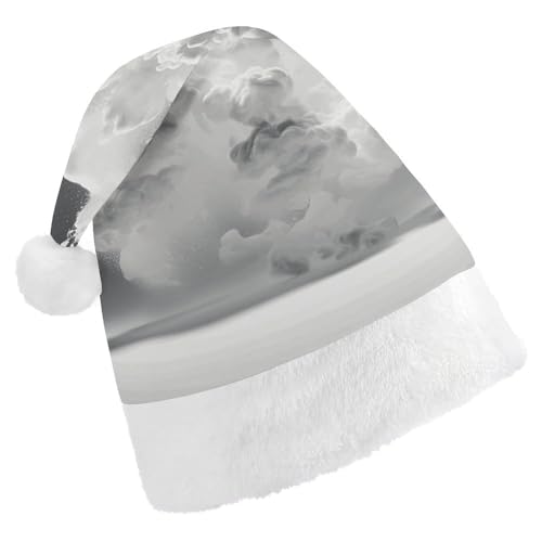 JTKBNVM Eine Wolke schwimmende Weihnachtsmütze für Damen und Herren, Nikolausmütze für Erwachsene, rote Mütze, kurzer Plüsch mit weißen Manschetten JTKBNVM Eine Wolke schwimmende Weihnachtsmütze für Damen und Herren, Nikolausmütze für Erwachsene, rote Mütze, kurzer Plüsch mit weißen Manschetten von JTKBNVM