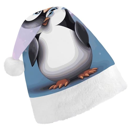 JTKBNVM I Love Penguins Weihnachtsmütze für Damen Herren Nikolausmütze für Erwachsene Rote Mütze Kurzer Plüsch mit weißen Bündchen JTKBNVM I Love Penguins Weihnachtsmütze für Damen Herren Nikolausmütze für Erwachsene Rote Mütze Kurzer Plüsch mit weißen Bündchen von JTKBNVM