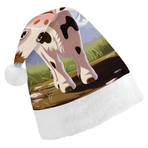 JTKBNVM Kuhmilch Weihnachtsmütze für Damen Herren Nikolausmütze für Erwachsene Rote Mütze Kurzer Plüsch mit weißen Bündchen JTKBNVM Kuhmilch Weihnachtsmütze für Damen Herren Nikolausmütze für Erwachsene Rote Mütze Kurzer Plüsch mit weißen Bündchen von JTKBNVM