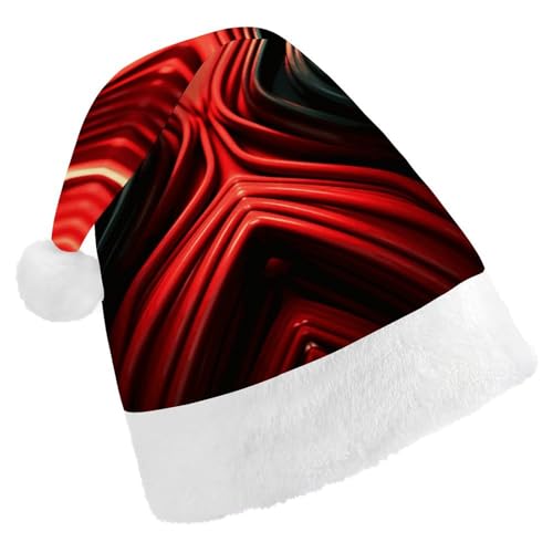 JTKBNVM Red Line Weihnachtsmütze für Damen Herren Nikolausmütze für Erwachsene Rote Mütze Kurzer Plüsch mit weißen Bündchen JTKBNVM Red Line Weihnachtsmütze für Damen Herren Nikolausmütze für Erwachsene Rote Mütze Kurzer Plüsch mit weißen Bündchen von JTKBNVM
