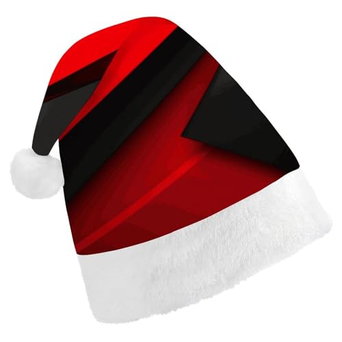 JTKBNVM Rot Schwarz Weihnachtsmütze für Damen Herren Nikolausmütze für Erwachsene Rote Mütze Kurzer Plüsch mit weißen Bündchen JTKBNVM Rot Schwarz Weihnachtsmütze für Damen Herren Nikolausmütze für Erwachsene Rote Mütze Kurzer Plüsch mit weißen Bündchen von JTKBNVM