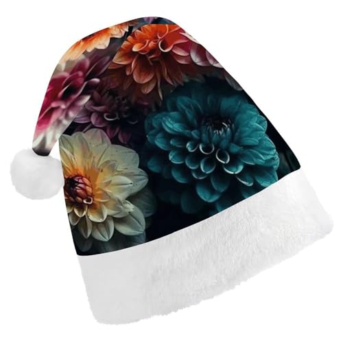 JTKBNVM Schöne Blumen Weihnachtsmütze für Damen Herren Nikolausmütze für Erwachsene Rote Mütze Kurzer Plüsch mit weißen Bündchen JTKBNVM Schöne Blumen Weihnachtsmütze für Damen Herren Nikolausmütze für Erwachsene Rote Mütze Kurzer Plüsch mit weißen Bündchen von JTKBNVM