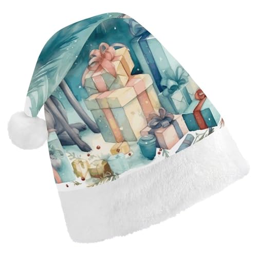 JTKBNVM Tiere und Geschenke Weihnachtsmütze für Damen Herren Nikolausmütze für Erwachsene Rote Mütze Kurzer Plüsch mit weißen Bündchen JTKBNVM Tiere und Geschenke Weihnachtsmütze für Damen Herren Nikolausmütze für Erwachsene Rote Mütze Kurzer Plüsch mit weißen Bündchen von JTKBNVM