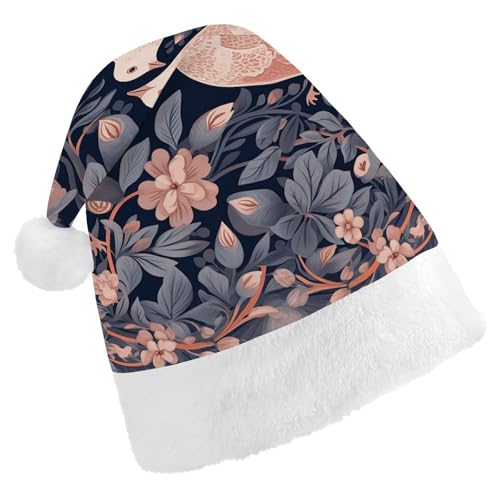 JTKBNVM Vogel auf Ast Weihnachtsmütze für Damen Herren Nikolausmütze für Erwachsene Rote Mütze Kurzer Plüsch mit weißen Bündchen JTKBNVM Vogel auf Ast Weihnachtsmütze für Damen Herren Nikolausmütze für Erwachsene Rote Mütze Kurzer Plüsch mit weißen Bündchen von JTKBNVM