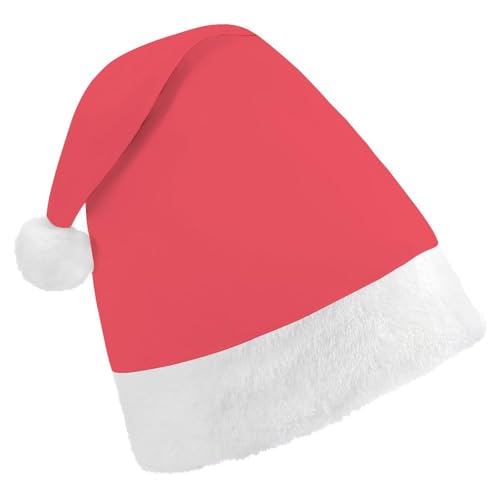 JTKBNVM Weihnachtsmütze für Damen und Herren, Nikolausmütze für Erwachsene, rote Mütze, kurzer Plüsch mit weißen Manschetten JTKBNVM Weihnachtsmütze für Damen und Herren, Nikolausmütze für Erwachsene, rote Mütze, kurzer Plüsch mit weißen Manschetten von JTKBNVM