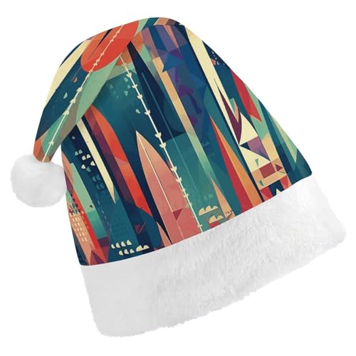 JTKBNVM Weihnachtsmütze für Damen und Herren, Weihnachtsmütze für Erwachsene, rote Mütze, kurzer Plüsch mit weißen Bündchen JTKBNVM Weihnachtsmütze für Damen und Herren, Weihnachtsmütze für Erwachsene, rote Mütze, kurzer Plüsch mit weißen Bündchen von JTKBNVM