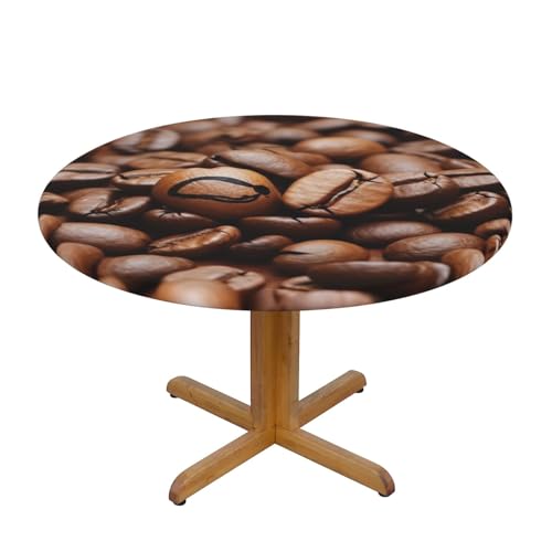 JTKREZ Lustige Tischdecke mit gerösteten Kaffeebohnen, bedruckt, rund, waschbar, dekorative Tischdecke, elastischer Rand, Tischdecke für drinnen und draußen, 137 cm JTKREZ Lustige Tischdecke mit gerösteten Kaffeebohnen, bedruckt, rund, waschbar, dekorative Tischdecke, elastischer Rand, Tischdecke für drinnen und draußen, 137 cm von JTKREZ