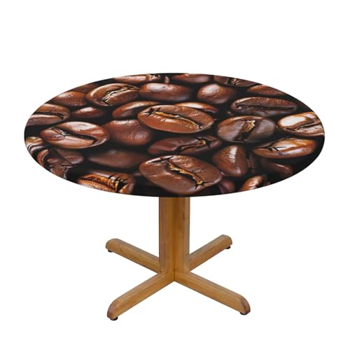 JTKREZ Lustige Tischdecke mit gerösteten Kaffeebohnen, bedruckt, rund, waschbar, dekorative Tischdecke, elastischer Rand, Tischdecke für drinnen und draußen, 137 cm JTKREZ Lustige Tischdecke mit gerösteten Kaffeebohnen, bedruckt, rund, waschbar, dekorative Tischdecke, elastischer Rand, Tischdecke für drinnen und draußen, 137 cm von JTKREZ