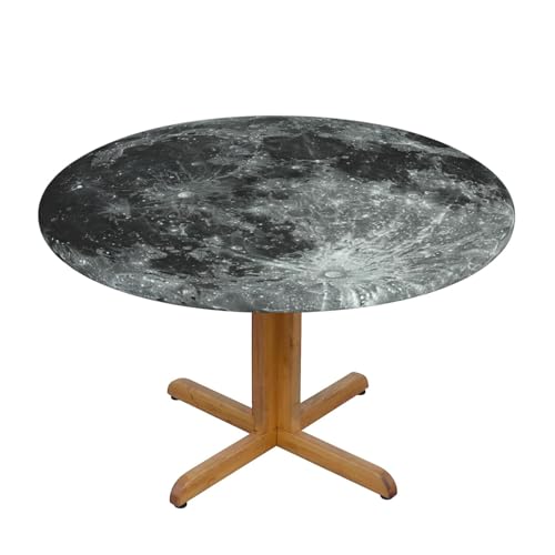 JTKREZ Runde Tischdecke mit Monddruck, waschbar, dekorative Tischdecke, elastischer Rand, Tischdecke für drinnen und draußen, 137 cm JTKREZ Runde Tischdecke mit Monddruck, waschbar, dekorative Tischdecke, elastischer Rand, Tischdecke für drinnen und draußen, 137 cm von JTKREZ
