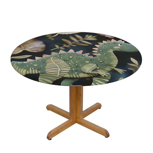 JTKREZ Runde Tischdecke mit süßem Dinosaurier-Druck, 137 cm, waschbar, dekorative Tischdecke, elastischer Rand, Tischdecke für drinnen und draußen JTKREZ Runde Tischdecke mit süßem Dinosaurier-Druck, 137 cm, waschbar, dekorative Tischdecke, elastischer Rand, Tischdecke für drinnen und draußen von JTKREZ