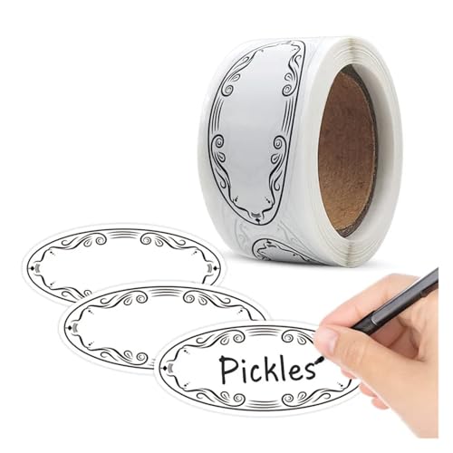 Etiketten Selbstklebend 150 stücke/rolle Ellipse Weiß Blank Papier Label Selbst Adhesive Aufkleber Etiketten Tags Label Aufkleber von JTKSSCS