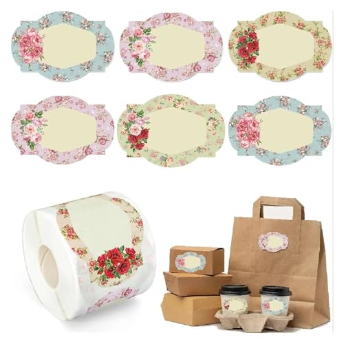 Etiketten Selbstklebend 250 stücke Blumen Name Etiketten Küche Blank Handschrift Datum Aufkleber Kühlschrank Gefrierschrank Lebensmittel Lagerung 3 * 5cm von JTKSSCS