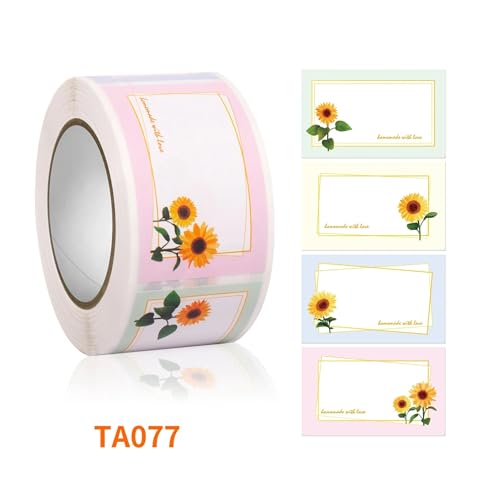 Etiketten Selbstklebend Blumen Pflanzen Rechteckige Name Aufkleber Verpackung Handschriftliche Nachricht Selbstklebende Etikett Versiegelung Dekorative(TA077) von JTKSSCS