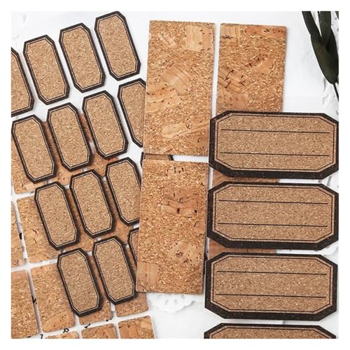 Etiketten Selbstklebend Holzetiketten Aufkleber Basteln Küche Flasche Glas Organizer Etikett Kraftpapier Scrapbooking Klebstoff(Color 04) von JTKSSCS