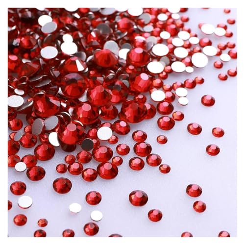 Hotfix Strasssteine 1440 Stück/Packung, gemischte Größen, schwarzes Glas, flache Rückseite, Glitzer-Diamant, nicht Hotfix-Strasssteine ​​für Nagelkunst und Kleidung(Siam) von JTKSSCS