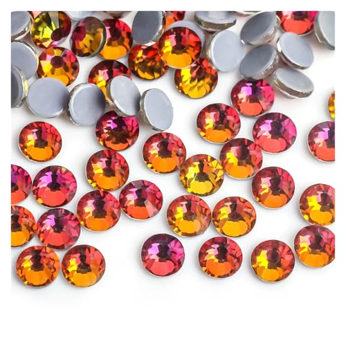 Hotfix Strasssteine Grüner Vulkan Farbe Eisen auf Strass/Hot Fix Kristall Strass Nähen & Stoff Bekleidungssteine(Siam Volcano,Ss30 288pcs) von JTKSSCS