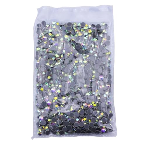Hotfix Strasssteine HotFix-Kristall-Strasssteine ​​mit Kleber an der Unterseite, alle Größen, for Nähen und Dekorieren von Stoff, Kleidung, Schuhen Taschen(Clear AB,Ss30 288pcs) von JTKSSCS