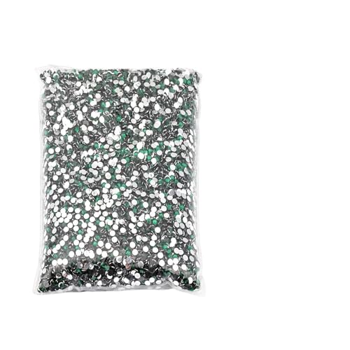 Hotfix Strasssteine Hotfix-Strasssteine, großes Paket, Harz, nicht, lose, flache Kristalle, Nagel, DIY, Glitzerstein(Dark green,PCS_6MM 1000PCS) von JTKSSCS
