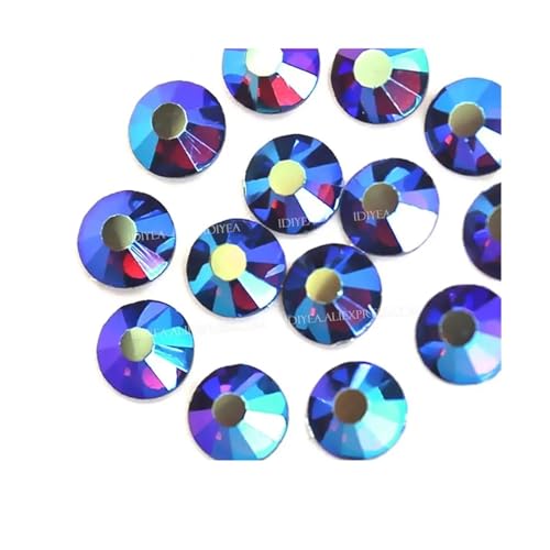 Hotfix Strasssteine Multi Farben Crystal AB Nicht Hot Fix Strass Flache Rückseite Nagel Glitters Kleidungsstück Stein(Amethyst AB,SS12 1440PCS) von JTKSSCS