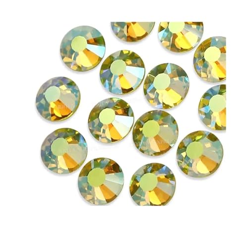 Hotfix Strasssteine Multi Farben Crystal AB Nicht Hot Fix Strass Flache Rückseite Nagel Glitters Kleidungsstück Stein(Citrine AB,SS16 1440PCS) von JTKSSCS