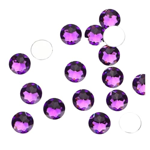 Hotfix Strasssteine Nicht Hotfix Bunte Runde Steine ​​Applique Flatback Strass for Bekleidungs ​​Zubehör Kleid(Deep purple,10mm 200pcs) von JTKSSCS