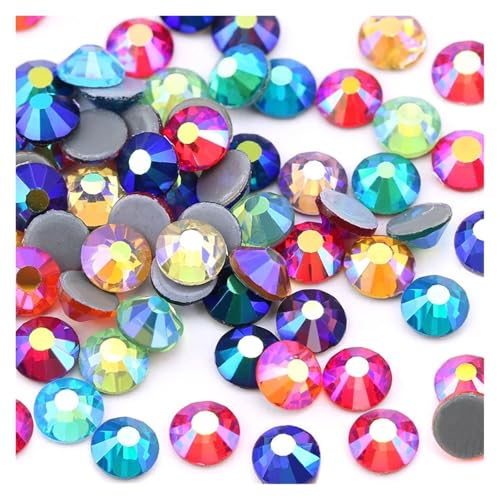 Hotfix Strasssteine SS6-SS30 Mehrfarbiger Crystal AB Hot Fix Strass Kristall Super Glitter Aufbügeln for Nail Art Stoff Kleidungsstück(Mix colors AB,SS16-1440Pcs) von JTKSSCS