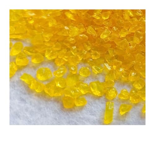 JTKSSCS Aquarium Steine 100 g Mikro-Landschafts-Aquarium, Hydrokultur-Pflanzendekoration, Landschaftsbau, Glasperlen, Glas, Sand, Flusssand, gelber Stein(Color-11) von JTKSSCS
