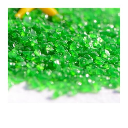 JTKSSCS Aquarium Steine 100 g Mikro-Landschafts-Aquarium, Hydrokultur-Pflanzendekoration, Landschaftsbau, Glasperlen, Glas, Sand, Flusssand, gelber Stein(Color-14) von JTKSSCS