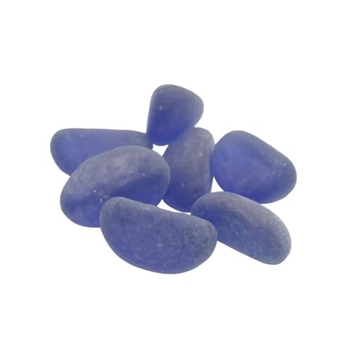 JTKSSCS Aquarium Steine 30 Stück Aquarium-Blaue Cashew-Glasperlen, fluoreszierender Stein, Blauer Lichtstein, Kristallstein, Aquarium-Dekoration, Zubehör(Dark Blue) von JTKSSCS