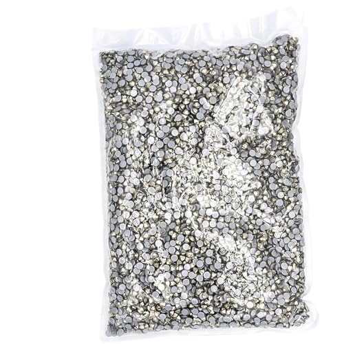 JTKSSCS Hotfix Strasssteine 14400 Stück Hotfix-Strasssteine ​​SS6-SS20 Kristall-Hotfix-Strasssteine(Hematite,SS10-14400pcs) von JTKSSCS