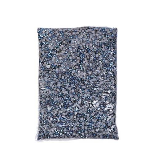 JTKSSCS Hotfix Strasssteine 14400 Stück Hotfix-Strasssteine ​​SS6-SS20 Kristall-Hotfix-Strasssteine(Mine Blue,SS12-14400pcs) von JTKSSCS