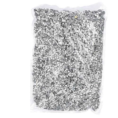JTKSSCS Hotfix Strasssteine 14400 Stück Hotfix-Strasssteine ​​SS6-SS20 Kristall-Hotfix-Strasssteine(Mine Silver,SS10-14400pcs) von JTKSSCS
