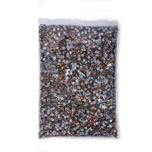 JTKSSCS Hotfix Strasssteine 14400 Stück Hotfix-Strasssteine ​​SS6-SS20 Kristall-Hotfix-Strasssteine(Red Volcano,SS10-14400pcs) von JTKSSCS
