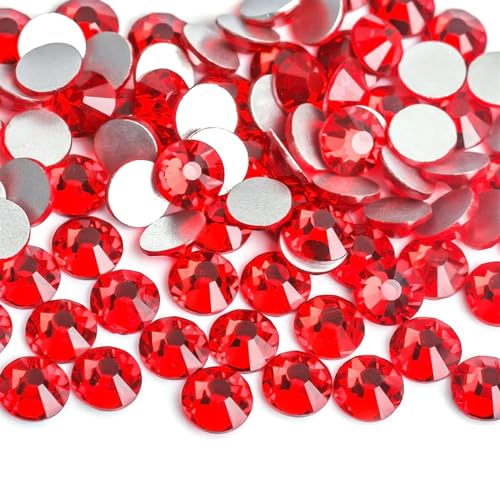 JTKSSCS Hotfix Strasssteine 3D-Nagelkunst-Strasssteine ​​aus Glas, Kristall, Nicht HotFix-Nagelkunstdekorationen(Light Siam,SS30 288pcs) von JTKSSCS