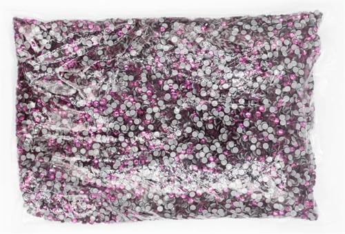 JTKSSCS Hotfix Strasssteine Big Bulk Bag 45 Farben Hotfix Strasssteine ​​Kristall Hot Fix Strass Kleidungsstück(Fuchsia) von JTKSSCS