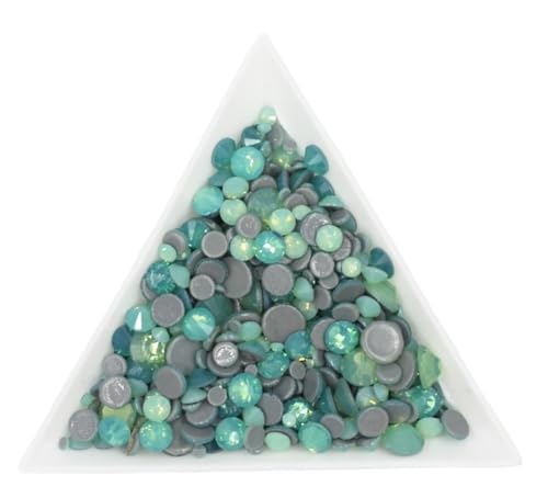 JTKSSCS Hotfix Strasssteine Big Bulk Bag 45 Farben Hotfix Strasssteine ​​Kristall Hot Fix Strass Kleidungsstück(Green Opal) von JTKSSCS