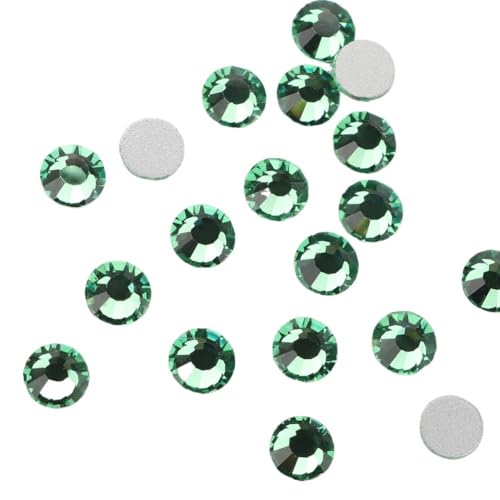 JTKSSCS Hotfix Strasssteine Fixierung Kristall Cristales Flatback Zurück Nicht Hotfix Strass for Taschen Bekleidung DIY Nagel Kunst(113 Peridot,3.2mm SS12 1440pcs) von JTKSSCS