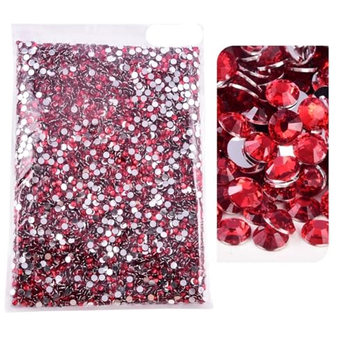 JTKSSCS Hotfix Strasssteine Flatback-Silberunterseite-Harz, Nicht Hotfix-Strasssteine ​​im großen Paket, Glitzerkristalle und Strass(20 Siam,5mm SS20-15000pcs) von JTKSSCS