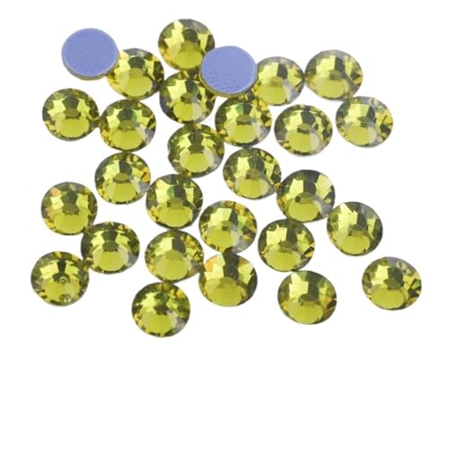 JTKSSCS Hotfix Strasssteine Green Series Color Better DMC Hotfix-Strasssteine, Glas-Strasssteine, Hotfix-Strasssteine ​​zum Aufbügeln, Nähen, Stoffdekorationen(Green,SS8 1440pcs) von JTKSSCS