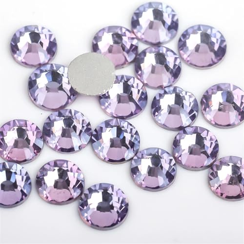JTKSSCS Hotfix Strasssteine Hell-dunkelrote Kristall-Glitzer-Nagelkunst-Strasssteine ​​SS3-SS30 Glaskristalle, Nicht HotFix-Nagelkunst-Dekorationen(Lavender Purple,SS5 1440pcs) von JTKSSCS