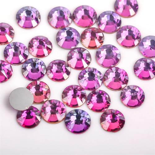 JTKSSCS Hotfix Strasssteine Hell-dunkelrote Kristall-Glitzer-Nagelkunst-Strasssteine ​​SS3-SS30 Glaskristalle, Nicht HotFix-Nagelkunst-Dekorationen(Light Violet,SS16 1440pcs) von JTKSSCS
