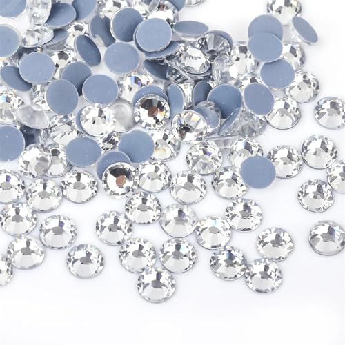 JTKSSCS Hotfix Strasssteine Klare Hotfix-Strasssteine, superheller Glas-Strassstein, for Aufbügeln, Kristall-Hotfix-Strassstein for Stoffbekleidung(Crystal Clear,SS20-1440pcs) von JTKSSCS