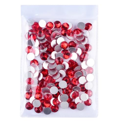 JTKSSCS Hotfix Strasssteine Kristall AB Glitzer Strass Glas Nicht Hotfix Strasssteine ​​Flatback Diamant Nail Art Dekorationen(Lt. Siam,SS50-144pcs) von JTKSSCS