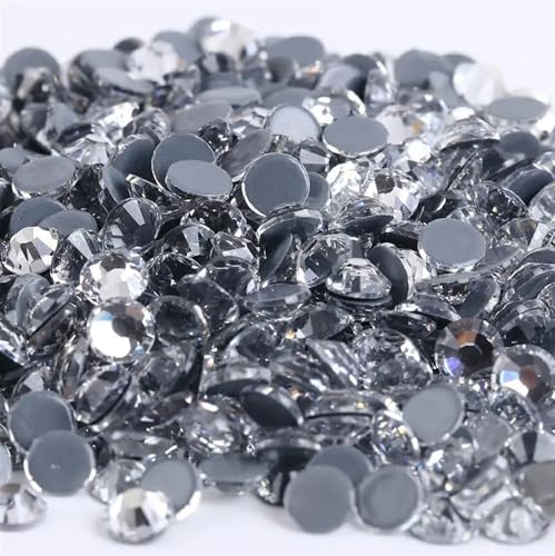 JTKSSCS Hotfix Strasssteine Kristall-AB-Hotfix-Strasssteine, Glas-Hotfix-Strasssteine ​​zum Aufbügeln for Nagelkunst, Nähen, Stoffdekoration(Crystal Clear,Ss30 288pcs) von JTKSSCS
