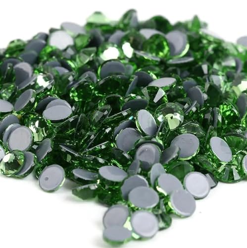 JTKSSCS Hotfix Strasssteine Kristall-AB-Hotfix-Strasssteine, Glas-Hotfix-Strasssteine ​​zum Aufbügeln for Nagelkunst, Nähen, Stoffdekoration(Peridot,Ss30 288pcs) von JTKSSCS