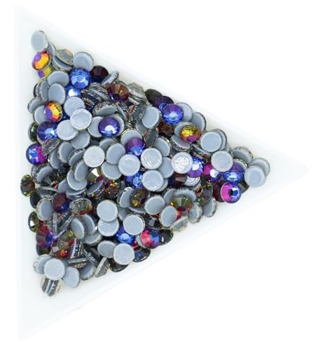 JTKSSCS Hotfix Strasssteine Kristall-AB-Hotfix-Strasssteine, Glas-Hotfix-Strasssteine ​​zum Aufbügeln for Nagelkunst, Nähen, Stoffdekoration(Volcano 6 * 5 * 5cm,Ss10 1440pcs) von JTKSSCS