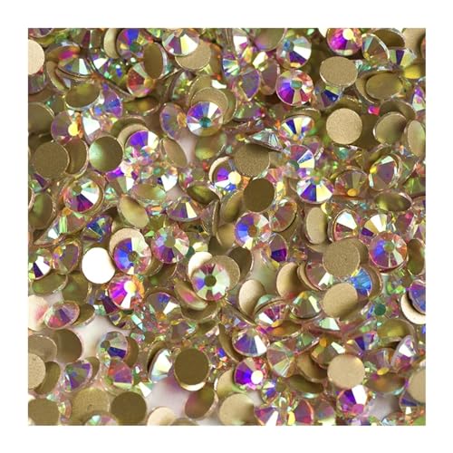 JTKSSCS Hotfix Strasssteine Kristall-AB-Strassstein, lose Strass-Kleber auf Flacher Rückseite, Nicht Hotfix, for Nail-Art-Schuhe(SS3 1440Pcs) von JTKSSCS