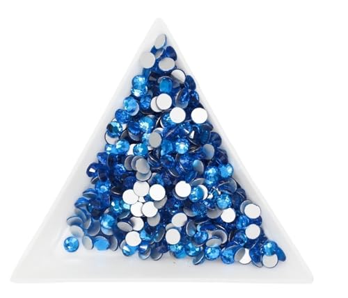 JTKSSCS Hotfix Strasssteine Kristall Nicht Hotfix Strass Super Helle Glas Strass 3D Nail Art Dekoration DIY Kleid Kleidung(Capri Blue,Ss4 1440pcs) von JTKSSCS