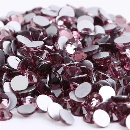 JTKSSCS Hotfix Strasssteine Kristall Nicht Hotfix Strass Super Helle Glas Strass 3D Nail Art Dekoration DIY Kleid Kleidung(Light Amethyst,Ss2 1440pcs) von JTKSSCS