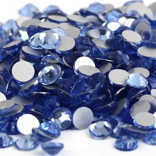 JTKSSCS Hotfix Strasssteine Kristall Nicht Hotfix Strass Super Helle Glas Strass 3D Nail Art Dekoration DIY Kleid Kleidung(Light Sapphire,Ss5 1440pcs) von JTKSSCS